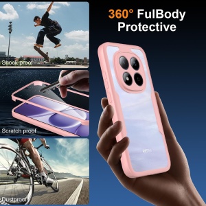 Husa 360° Xiaomi Redmi Note 15 Pro+ 5G / Poco M8 Pro 5G, SKYDDAR INNOVATION, [Pachet 360°] ColorVerse, set cu sticker, Roz - Img 6