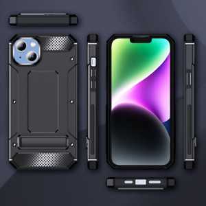 Husa antisoc iPhone 14 Pro cu suport birou, Techsuit Kickstand - Negru - Img 2
