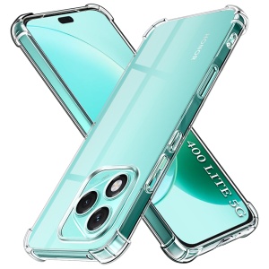 Husa Honor 400 Lite, Slim Silicon, Antisoc, set cu sticker, Shockproof Clear Silicone, Transparenta