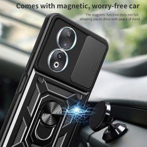 Husa Honor 90 cu inel magnetic, Techsuit CamShield - Negru - Img 6