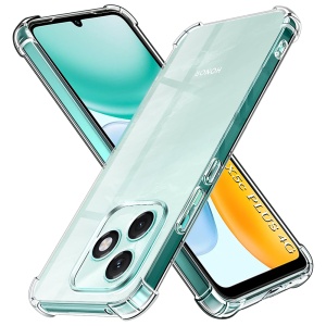 Husa Honor X5c Plus din Silicon Slim, set cu sticker, Shockproof Clear Silicone, Transparenta