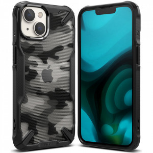 Husa iPhone 14 Plus Ringke Fusion X Design - Camo Negru - Img 3