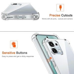 Husa Oppo A6 Pro 5G din Silicon Slim, set cu sticker, Shockproof Clear, Transparenta - Img 3