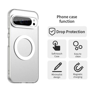 Husa pentru Google Pixel 10 / Pixel 10 Pro, MagSafe, Antisoc, set cu sticker, CandyCase, Alb - Img 6