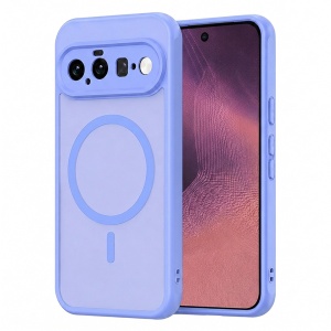 Husa pentru Google Pixel 11 Finisaje Premium, Antisoc, Magsafe, set cu sticker, HaloFrost MagSafe II, Albastru