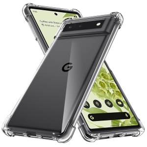 Husa pentru Google Pixel 6 Pro , SKYDDAR INNOVATION, Shockproof Clear din Silicon Slim, Transparenta, set cu sticker