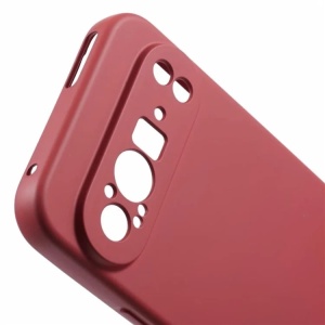 Husa pentru Google Pixel 9 Pro din Silicon Catifelat, Protectie Premium, Skyddar SoftElegance - Bordo - Img 5