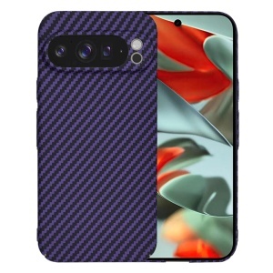 Husa pentru Google Pixel 9 Pro XL, SKYDDAR INNOVATION, textura carbon, Carbonite FiberShell, set cu sticker, Mov,