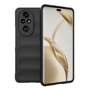 Husa pentru Honor 200 Pro, SKYDDAR INNOVATION, Magic Shield, din Silicon Mat, set cu sticker, Negru