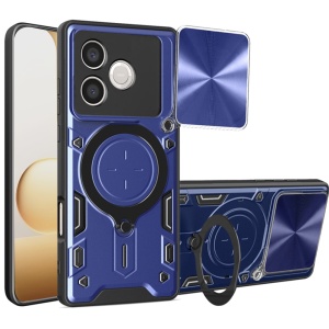 Husa pentru Honor 600 Lite, Inel Magnetic, Protectie Camera, set cu sticker, CamGuard Pro, Albastru