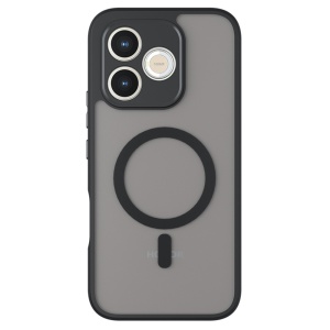 Husa pentru Honor 600 Lite MagSafe, Antisoc, Finisaje Premium, PureFrost, set cu sticker, Negru frost - Img 2