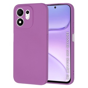 Husa pentru Honor 600 Smart din Silicon Catifelat, Antisoc, set cu sticker, SoftElegance, Mov