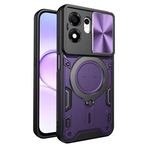 Husa pentru Honor 600 Smart, Inel Magnetic, Protectie Camera, set cu sticker, CamGuard Pro, Mov