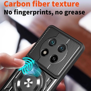 Husa pentru Honor Magic8 Lite, Inel Magnetic, Antisoc, set cu sticker, RuggedCam, Mov - Img 3