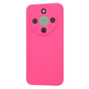 Husa pentru Honor Magic8 Lite, SKYDDAR INNOVATION, din Silicon Catifelat, SoftElegance, set cu sticker, Fucsia - Img 3