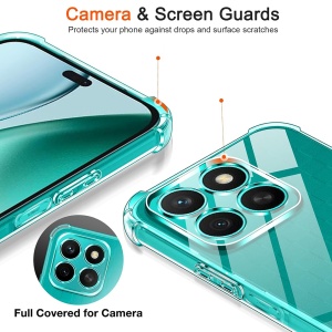 Husa pentru Honor X8c, SKYDDAR INNOVATION, Shockproof Clear Silicone, Slim Silicon, Transparenta, set cu sticker - Img 4