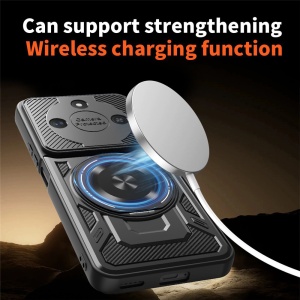 Husa pentru Honor X9c Smart, Inel Magnetic, Antisoc, set cu sticker, RuggedCam, Albastru - Img 4