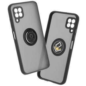 Husa pentru Huawei P40 Lite, SKYDDAR INNOVATION, Glinth cu Inel Rotativ 360° Magnetic, Negru, set cu sticker  - Img 11