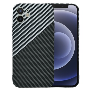 Husa pentru iPhone 12, Finisaj Premium cu Textura de Carbon, Design Elegant, SKDR CarbonFlex - Gri - Img 1