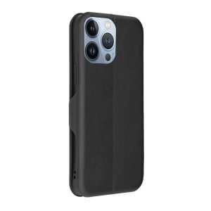 Husa pentru iPhone 13 Pro Max, SKYDDAR INNOVATION, Safe Wallet tip carte din Piele Ecologica, Suport Carduri, Inchidere Magnetica, Negru, set cu sticker  - Img 7