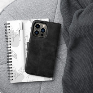Husa pentru iPhone 13 Pro tip carte magnetic, Skyddar Tender - Negru - Img 5