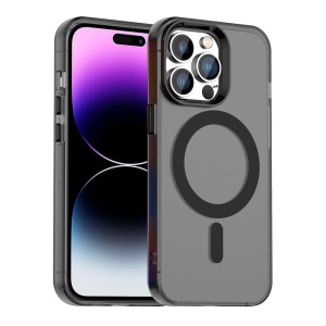 Husa pentru iPhone 14 Pro, MagSafe, Antisoc, set cu sticker, CandyCase, Negru