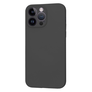 Husa pentru iPhone 14 Pro Max din Silicon Catifelat, Protectie Premium, Skyddar SoftElegance MagSafe - Negru - Img 3