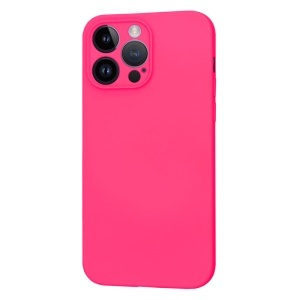 Husa pentru iPhone 14 Pro Max din Silicon Catifelat, Protectie Premium, Skyddar SoftElegance MagSafe - Fucsia - Img 3