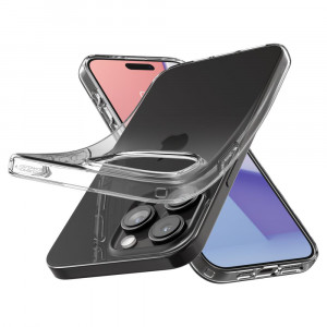Husa pentru iPhone 15 Pro, Spigen Liquid Crystal - Clear - Img 5
