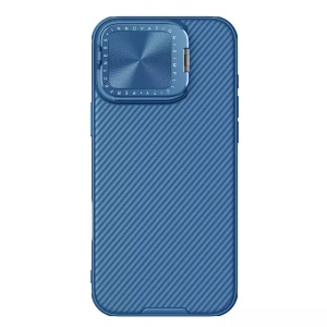 Husa pentru iPhone 16 Pro cu inel magnetic si protectie camera Nillkin CamShield - Albastru