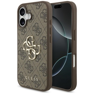 Husa pentru iPhone 17, Guess Hardcase 4G Big Logo, Protectie Slim, Compatibila, Maro