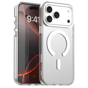 Husa pentru iPhone 17 Pro Max, MagSafe, Antisoc, set cu sticker, CandyCase, Alb