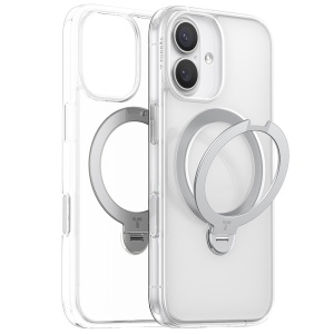 Husa pentru iPhone 17, Torras Ostand Spin MagSafe, Transparenta