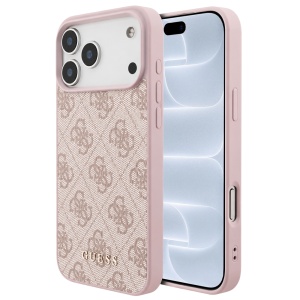 Husa pentru iPhone 18 Pro / iPhone 17 Pro - Guess Hardcase 4G Classic Logo - Pink