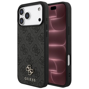 Husa pentru iPhone 18 Pro Max / iPhone 17 Pro Max - Guess 4G Small and Classic Logo MagSafe - Black