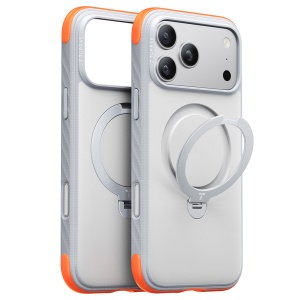 Husa pentru iPhone 18 Pro Max / iPhone 17 Pro Max - Torras Ostand Q3 Rugged - Sunrise White