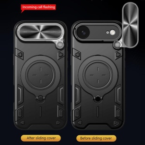 Husa pentru iPhone Air, SKYDDAR INNOVATION, CamGuard Pro, Inel Magnetic, Protectie Camera, set cu sticker, Rosu - Img 5