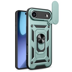Husa pentru iPhone Air, SKYDDAR INNOVATION, CamShield, Inel magnetic, set cu sticker, Verde