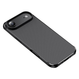 Husa pentru iPhone Air, SKYDDAR INNOVATION, CarbonFiber, Antisoc, set cu sticker, Negru