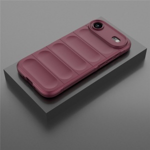Husa pentru iPhone Air, SKYDDAR INNOVATION, Magic Shield, din Silicon Mat, set cu sticker, Bordo - Img 5