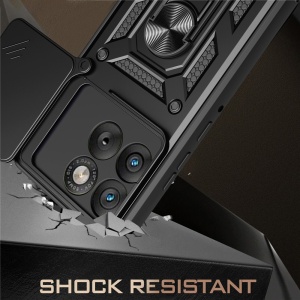 Husa pentru Motorola Edge 70, SKYDDAR INNOVATION, CamShield, Inel magnetic, set cu sticker, Roz - Img 6