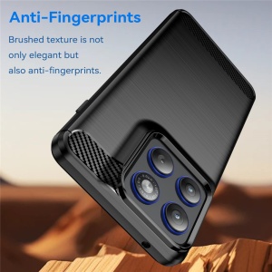 Husa pentru Motorola Edge 70, SKYDDAR INNOVATION, Carbon Silicone, din Silicon Slim, cu textura Fibra Carbon, set cu sticker, Negru - Img 4