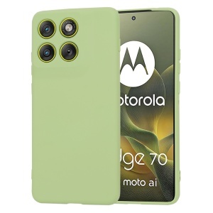 Husa pentru Motorola Edge 70, SKYDDAR INNOVATION, din Silicon Catifelat, SoftElegance, set cu sticker, Verde