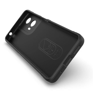 Husa pentru Motorola Moto G04 / Moto G24 / Moto G04s / Moto E14, SKYDDAR INNOVATION, Vogue, din Silicon Mat, Negru, set cu sticker - Img 3