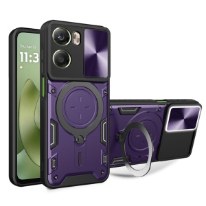 Husa pentru Motorola Moto G06, SKYDDAR INNOVATION, CamGuard Pro, Inel Magnetic, Protectie Camera, set cu sticker, Mov - Img 3