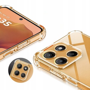 Husa pentru Motorola Moto G15 / Moto G15 Power, SKYDDAR INNOVATION, Shockproof MagSafe din silicon, set cu sticker, Transparenta - Img 5