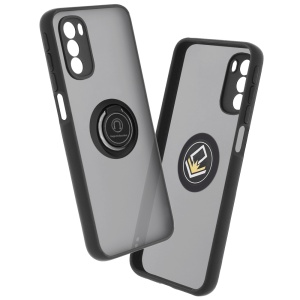 Husa pentru Motorola Moto G31 / Moto G41, SKYDDAR INNOVATION, Glinth cu Inel Rotativ 360° Magnetic, Negru, set cu sticker  - Img 10