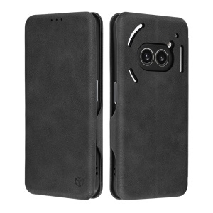 Husa pentru Nothing Phone (2a) / Phone (2a) Plus, SKYDDAR INNOVATION, Safe Wallet tip carte din Piele Ecologica, Suport Carduri, Inchidere Magnetica, Negru, set cu sticker