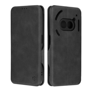 Husa pentru Nothing Phone (2a) / Phone (2a) Plus, SKYDDAR INNOVATION, Safe Wallet tip carte din Piele Ecologica, Suport Carduri, Inchidere Magnetica, Negru, set cu sticker  - Img 9
