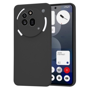 Husa pentru Nothing Phone (3a) Pro, SKYDDAR INNOVATION, SoftElegance din Silicon Catifelat, set cu sticker, Negru - Img 1